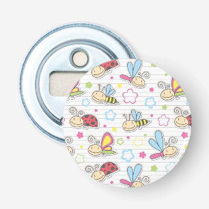 pattern with insects bottle opener