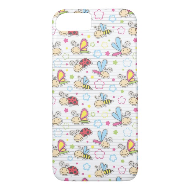 pattern with insects Case-Mate iPhone case (Back)