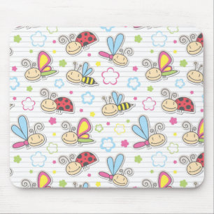 pattern with insects mouse mat