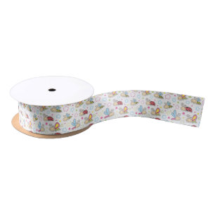 pattern with insects satin ribbon