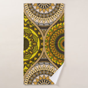 Pattern with mandalas. Vintage decorative elements Bath Towel