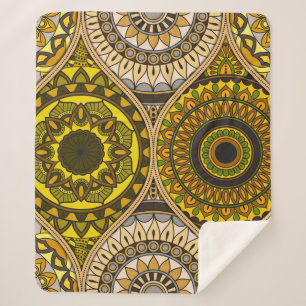 Pattern with mandalas. Vintage decorative elements Sherpa Blanket