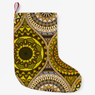 Pattern with mandalas. Vintage decorative elements Small Christmas Stocking