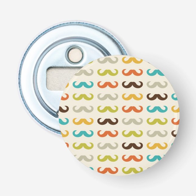 Pattern with moustache bottle opener (Front)