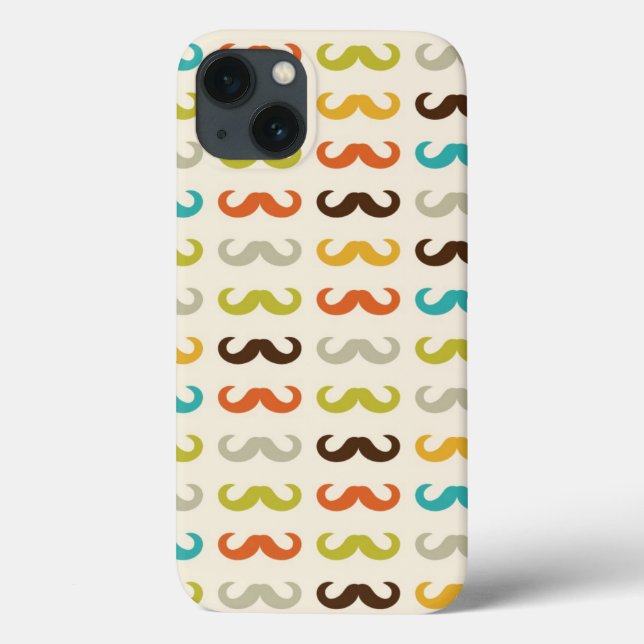 Pattern with moustache Case-Mate iPhone case (Back)