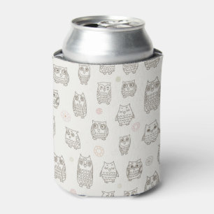 Pattern with owls can cooler
