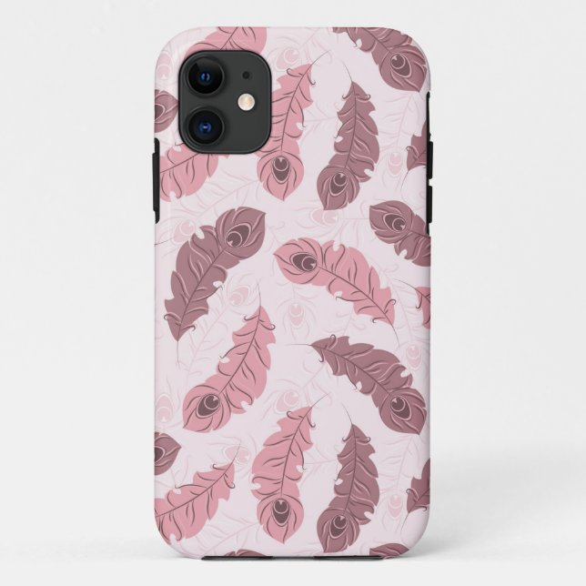 pattern with peacock feathers Case-Mate iPhone case (Back)