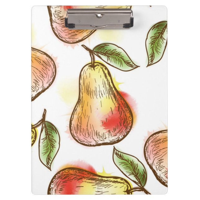 Pattern with pear clipboard (Front)