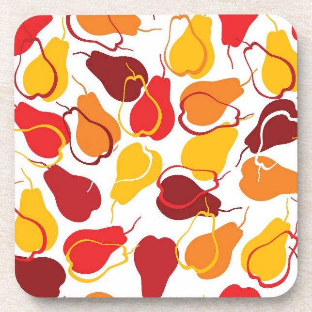 Pattern with pears coaster (Front)