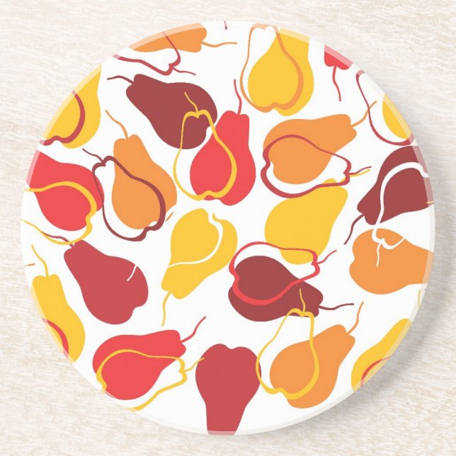 Pattern with pears coaster (Front)