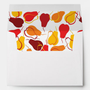 Pattern with pears envelopes