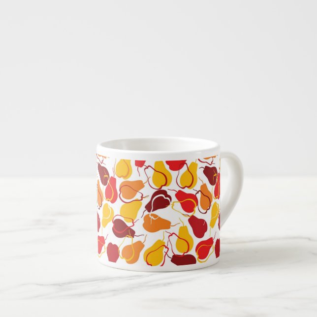 Pattern with pears espresso cup (Front Right)