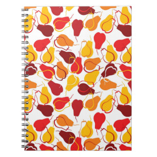 Pattern with pears notebook