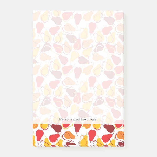 Pattern with pears post-it notes (Front)