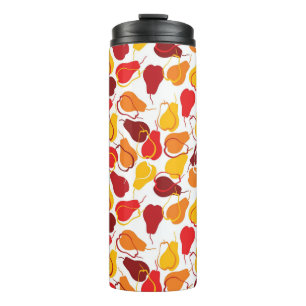 Pattern with pears thermal tumbler