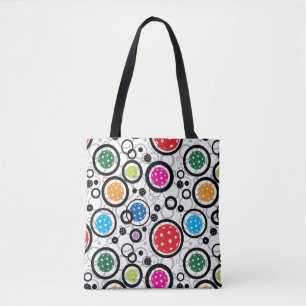 Pattern with Pickleballs Tote Bag