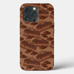 Pattern with pieces of chocolate cake iPhone 13 Pro Case