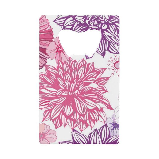 Pattern with pink asters and dahlia (Front)
