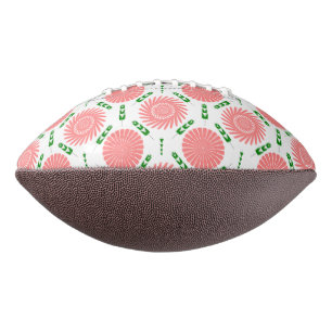  pattern with pink flowers  american football