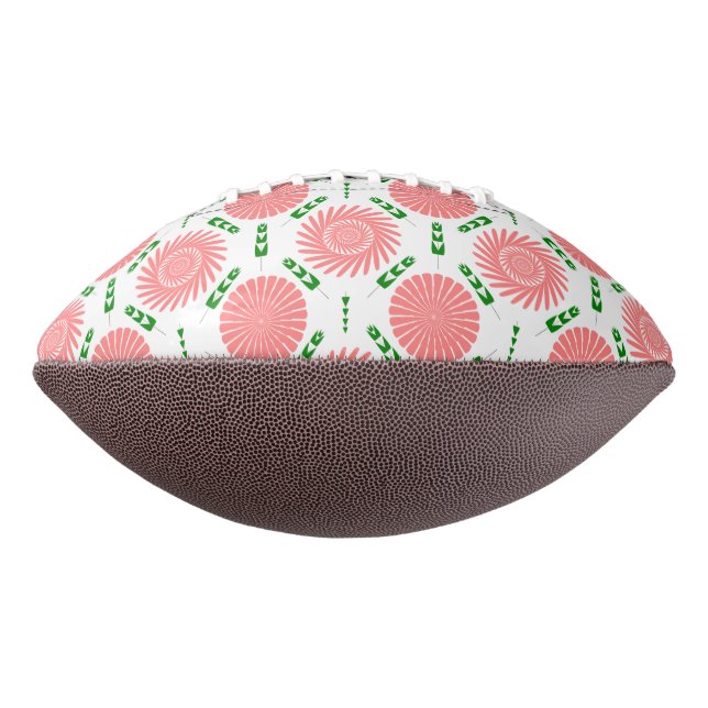  pattern with pink flowers  american football (Rotated 90)