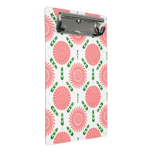 pattern with pink flowers mini clipboard