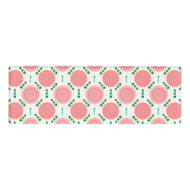  pattern with pink flowers   name tag (Front)