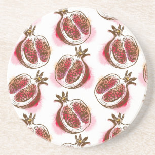 Pattern with pomegranate coaster