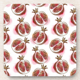 Pattern with pomegranate coaster