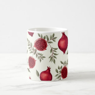 Pattern with pomegranate coffee mug