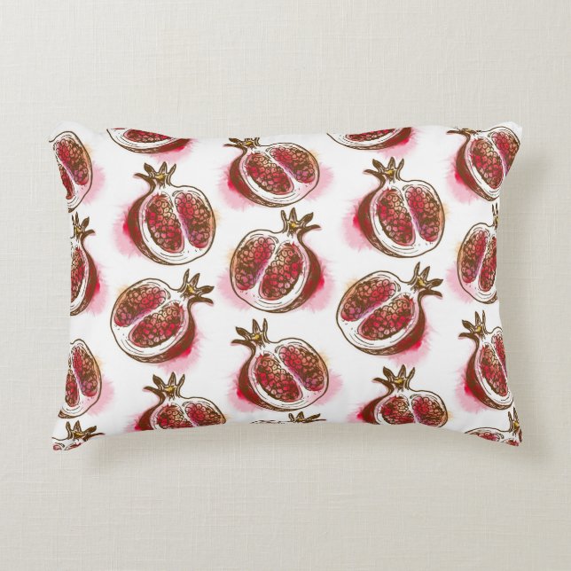 Pattern with pomegranate decorative cushion (Front)