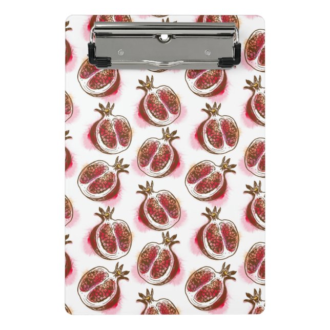 Pattern with pomegranate mini clipboard (Front)