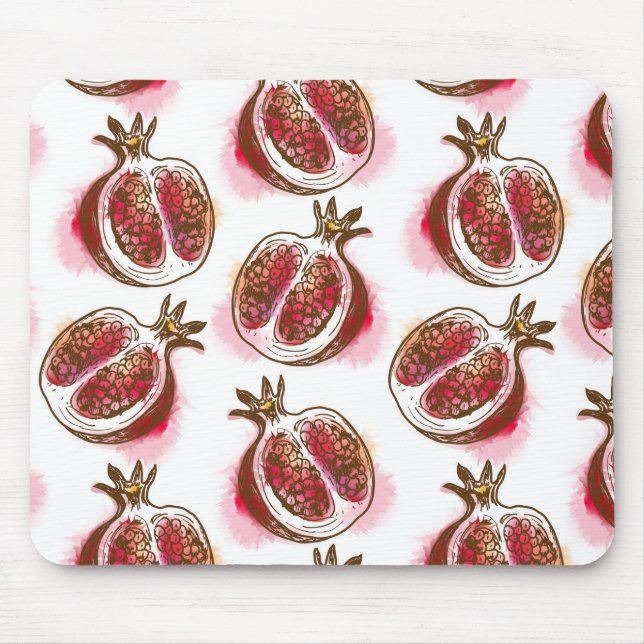 Pattern with pomegranate mouse mat (Front)