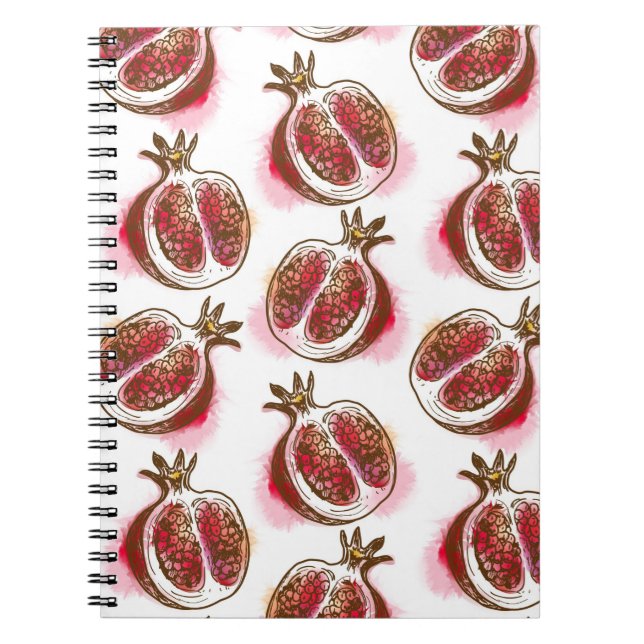 Pattern with pomegranate notebook (Front)