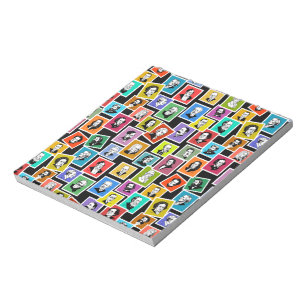 Pattern with portraits of the greatest composers notepad