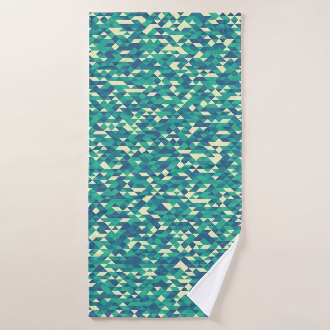 Pattern with random coloured Diamonds Generative A Bath Towel (Bath Towel)