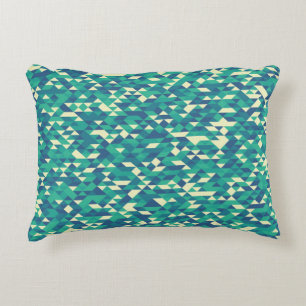 Pattern with random coloured Diamonds Generative A Decorative Cushion