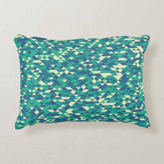 Pattern with random coloured Diamonds Generative A Decorative Cushion (Front)
