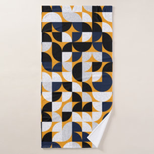 Pattern with random coloured triangles Generative Bath Towel