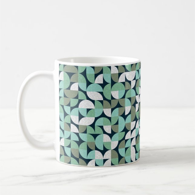 Pattern with random coloured triangles Generative  Coffee Mug (Left)