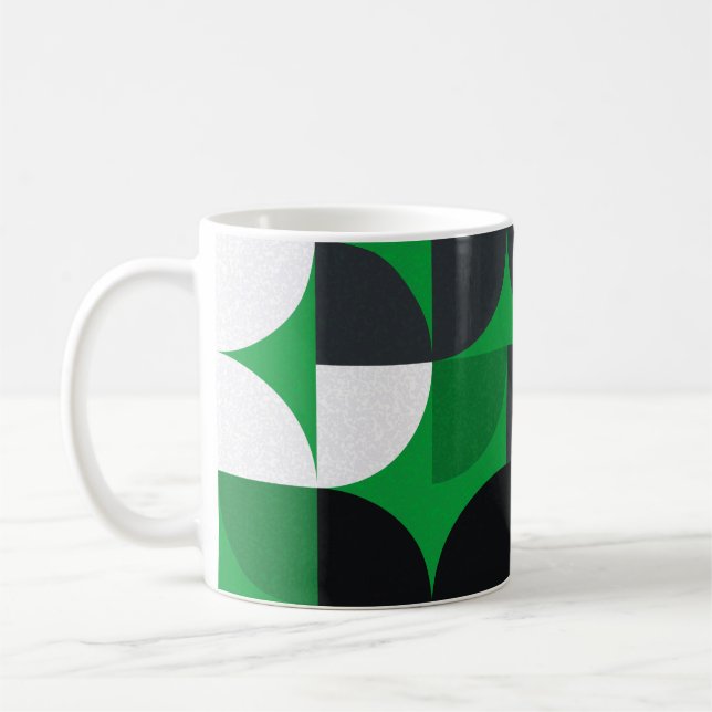 Pattern with random coloured triangles Generative  Coffee Mug (Left)