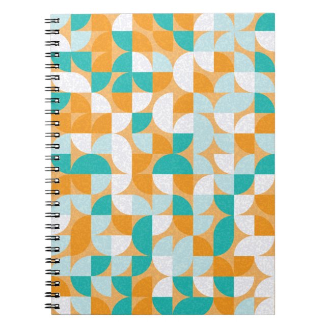 Pattern with random coloured triangles Generative  Notebook (Front)