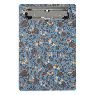 pattern with roses and butterfly mini clipboard