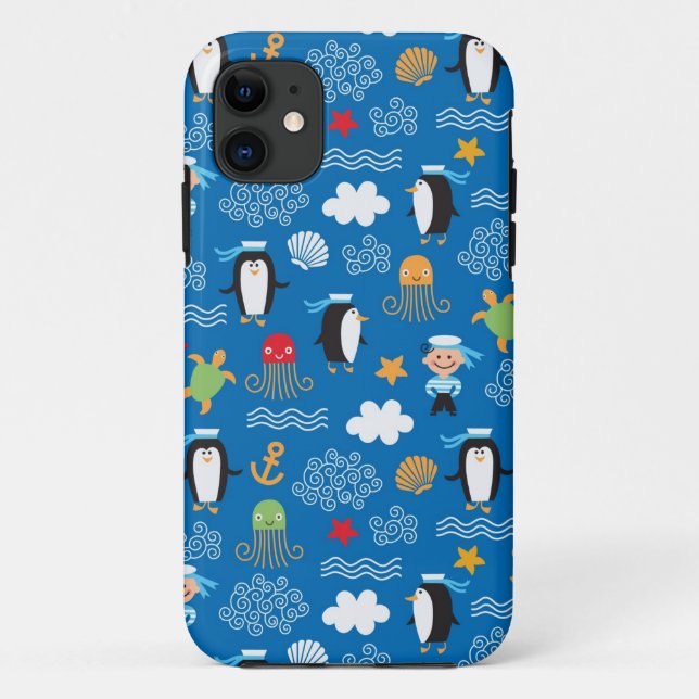 pattern with sea theme Case-Mate iPhone case (Back)