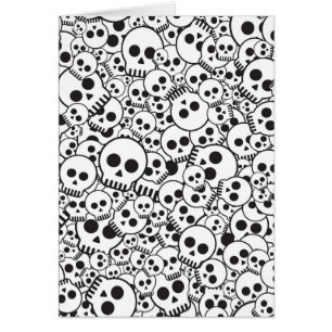 Pattern with skulls