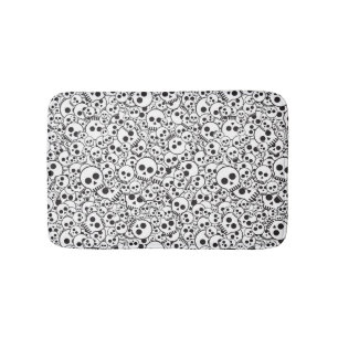 Pattern with skulls bath mat