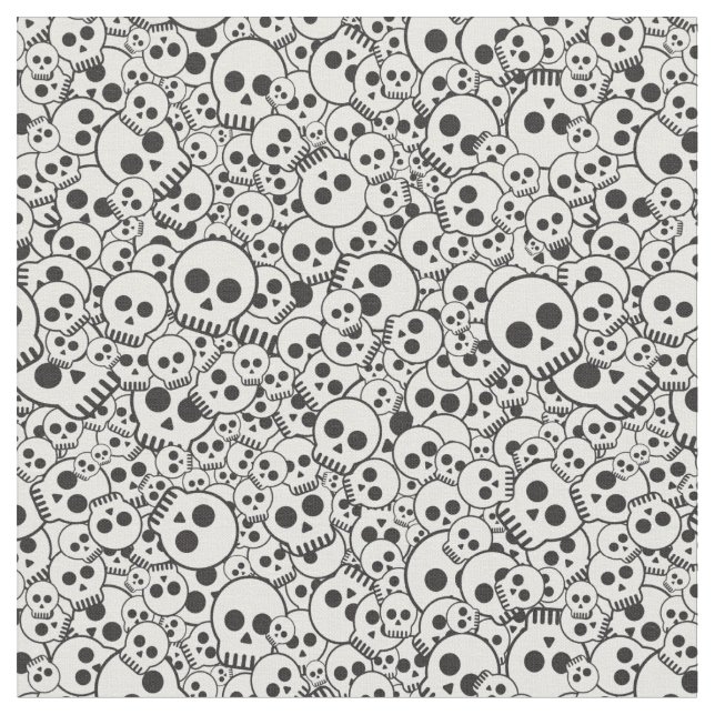 Pattern with skulls fabric (Close Up)