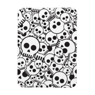 Pattern with skulls magnet