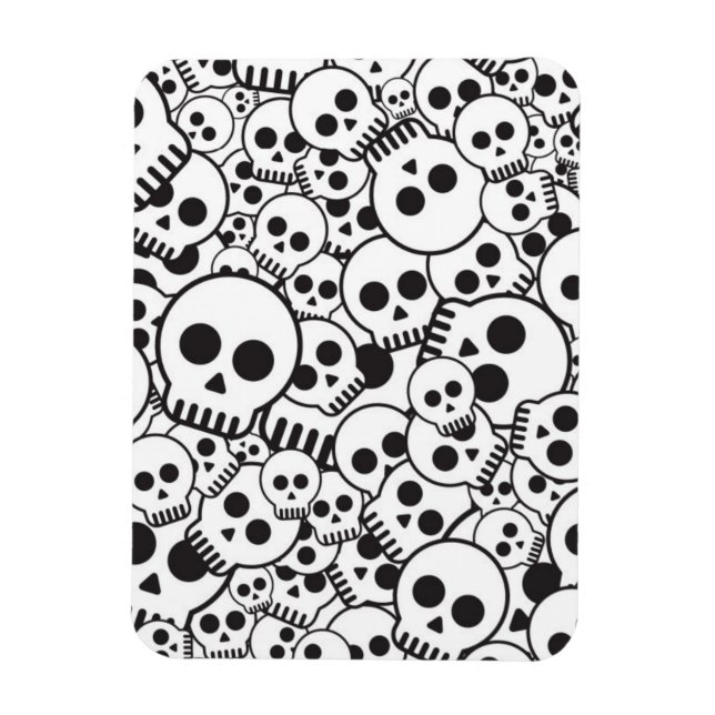 Pattern with skulls magnet (Vertical)