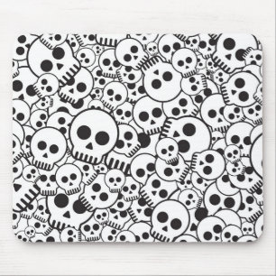 Pattern with skulls mouse mat