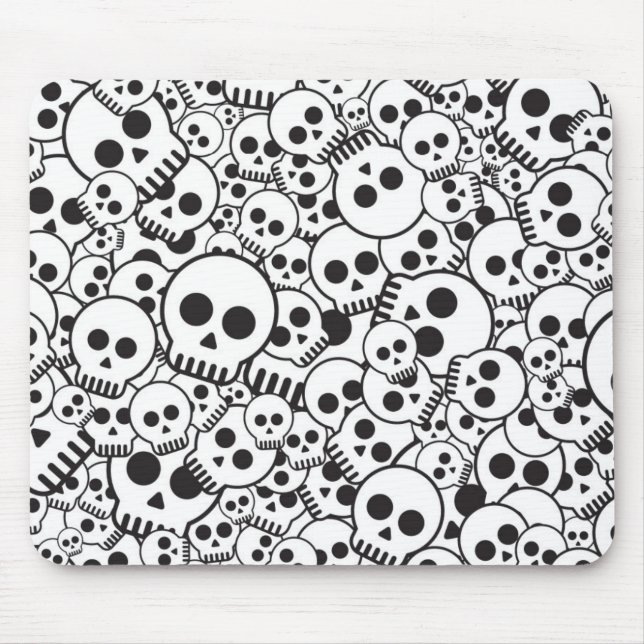 Pattern with skulls mouse mat (Front)